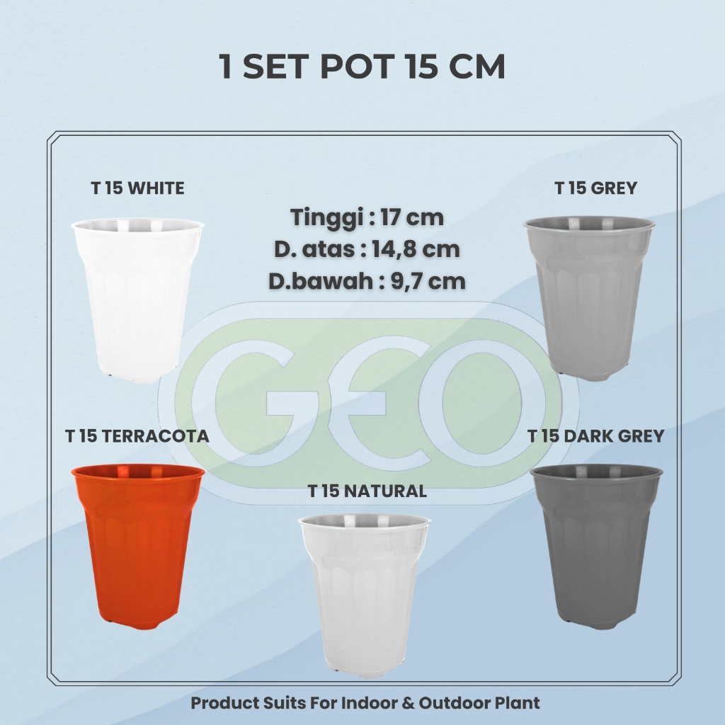 Pot Bunga 15T / Pot tanaman / Pot plastik / pot tinggi, POT GEO