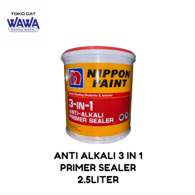 CAT DASAR WALL SEALER PRIMER NIPPON PAINT 3 IN 1 ANTI ALKALI 2.5 LITER