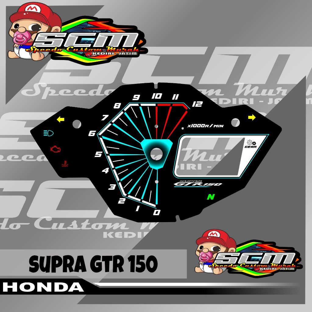 PAPAN SPEEDOMETER CUSTOM HONDA SUPRA GTR 150