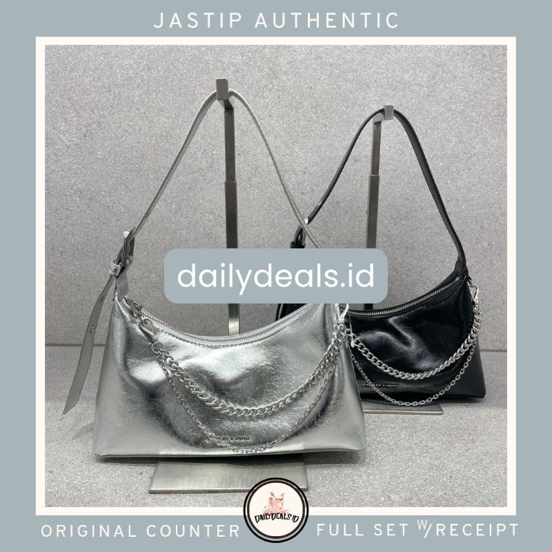 #2-40782472 Atwood Crinkle - Jast[p] CK ORIGINAL COUNTER EFFECT CHAIN EMBELLISHED HOBI BAG METALLIC 