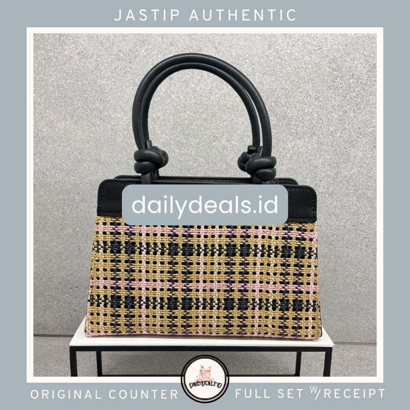 #2-30271483-2 Sabine Tartan - Jast[p] CK ORIGINAL COUNTER KNOTTED HANDLE TOTE BAG TAS ANYAMAN STORE 