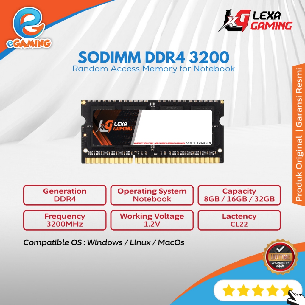 Hose LXG Series RAM SODIMM DDR4 3200 8GB / 16GB / 32GB / 64GB
