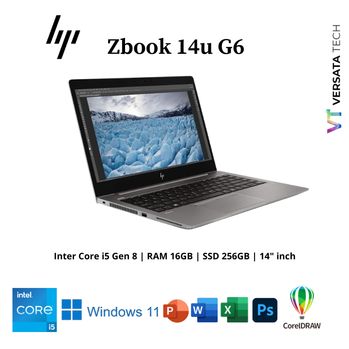 Laptop Hp ZBook 14u G5 Intel Core i7 Gen 8 RAM 16GB SSD 512GB Murah