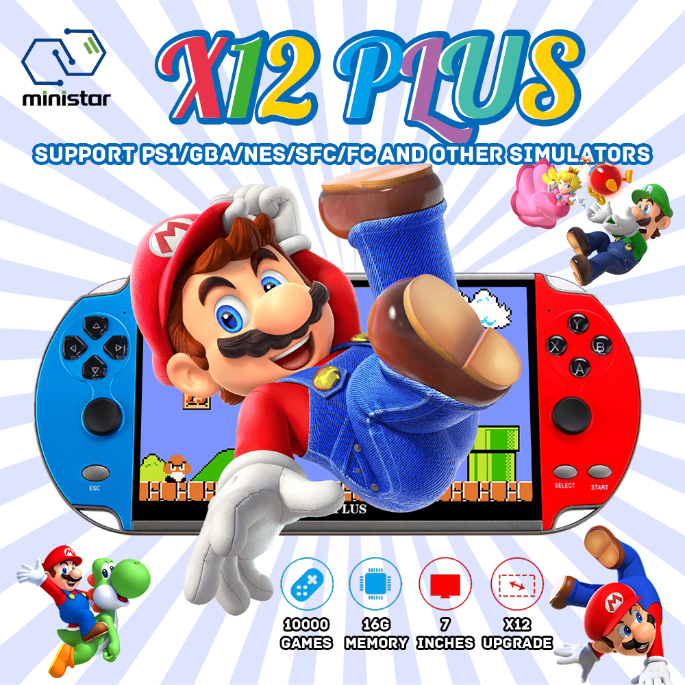 Hermanstore11 Konsol Game Genggam X12 Plus Layar Besar 7 Inci Psp Pemutar Game Nostalgia Hadiah