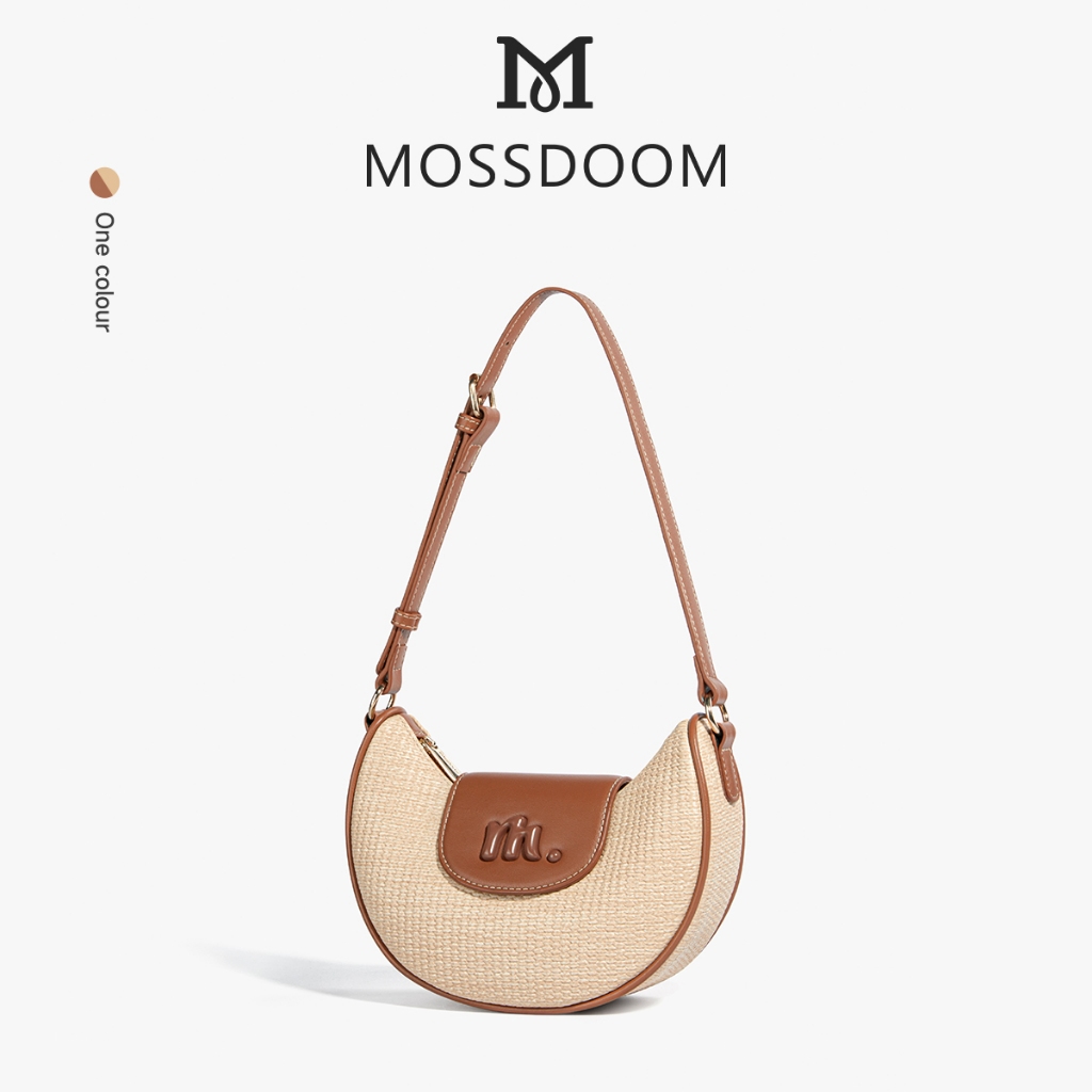 MOSSDOOM Shoulder Bag Charlene Bag Tas Anyaman Tas Bahu Women Bag
