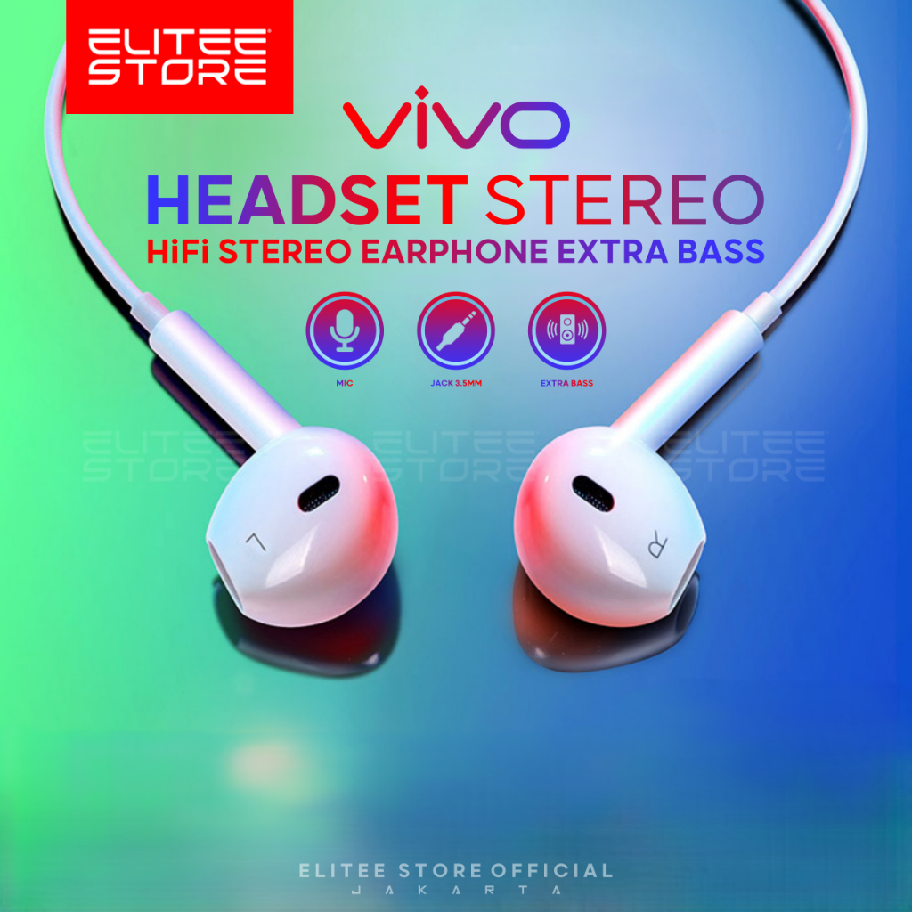Headset Vivo ORIGINAL HANDSFREE EARPHONE OPPO R9 N1 F1 F1S A11 A33 A37 A39 / LENOVO XIAOMI VIVO Head