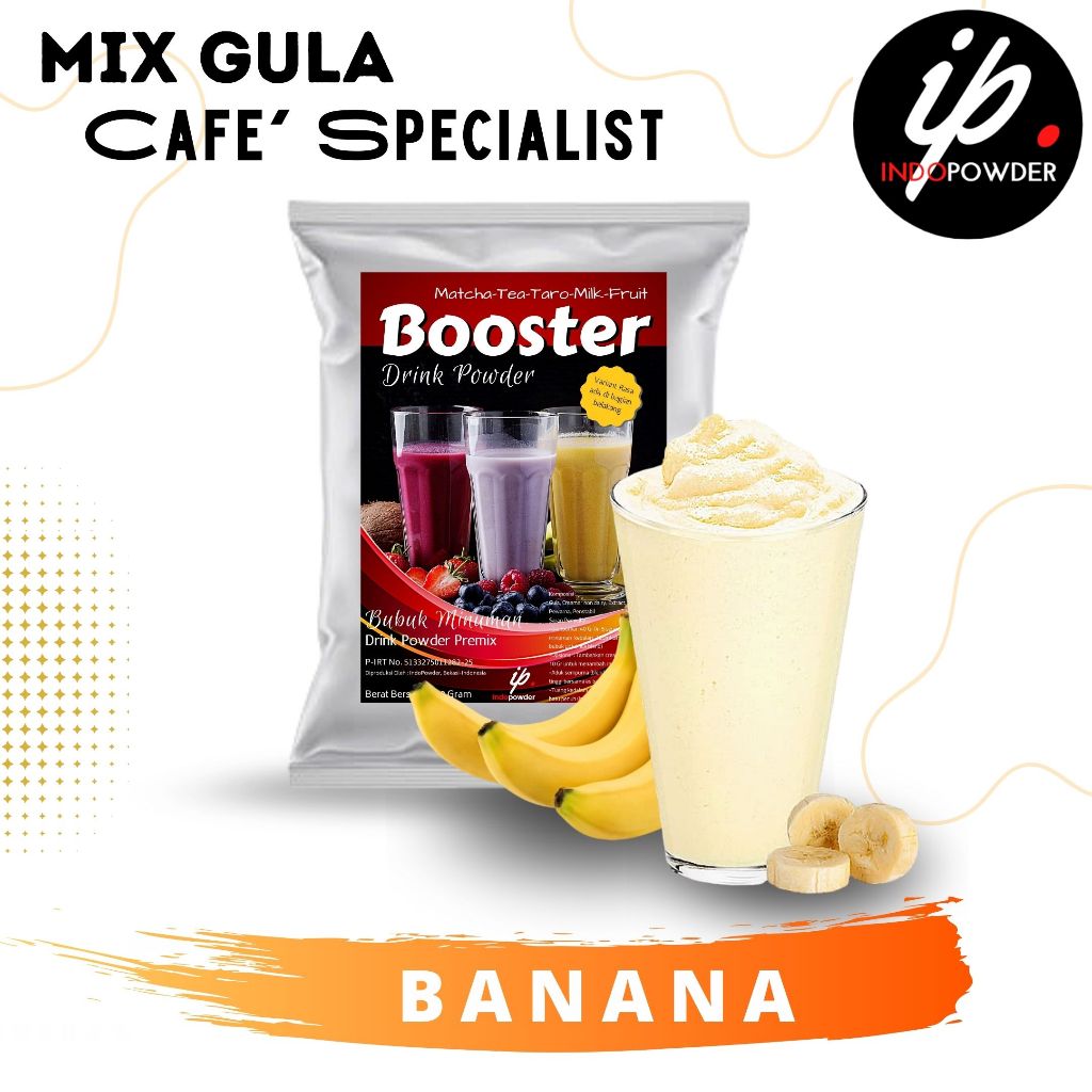 

IP Bogor - Bubuk Minuman Rasa BANANA 1Kg Untuk Cafe, Waralaba dan Resto