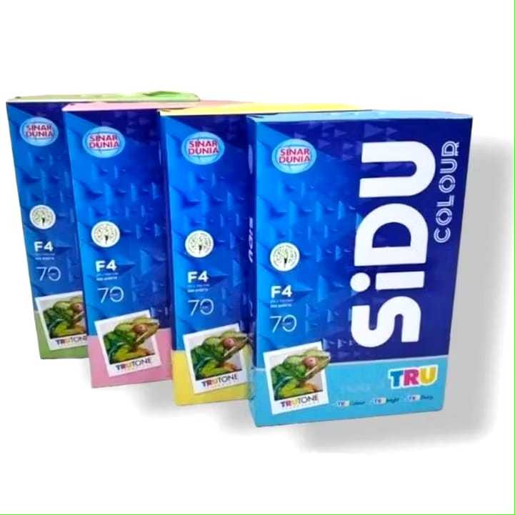 Kertas Hvs warna SiDu / F4 sidu 70 gsm (1 rim)