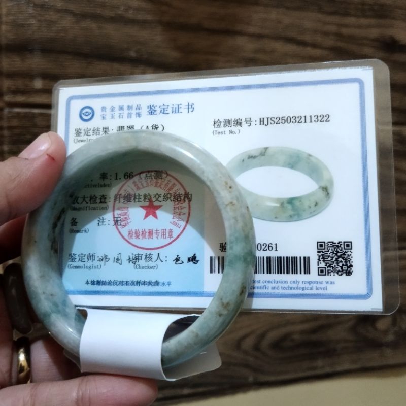 Bangle Giok Burma Asli (Bersertifikat)