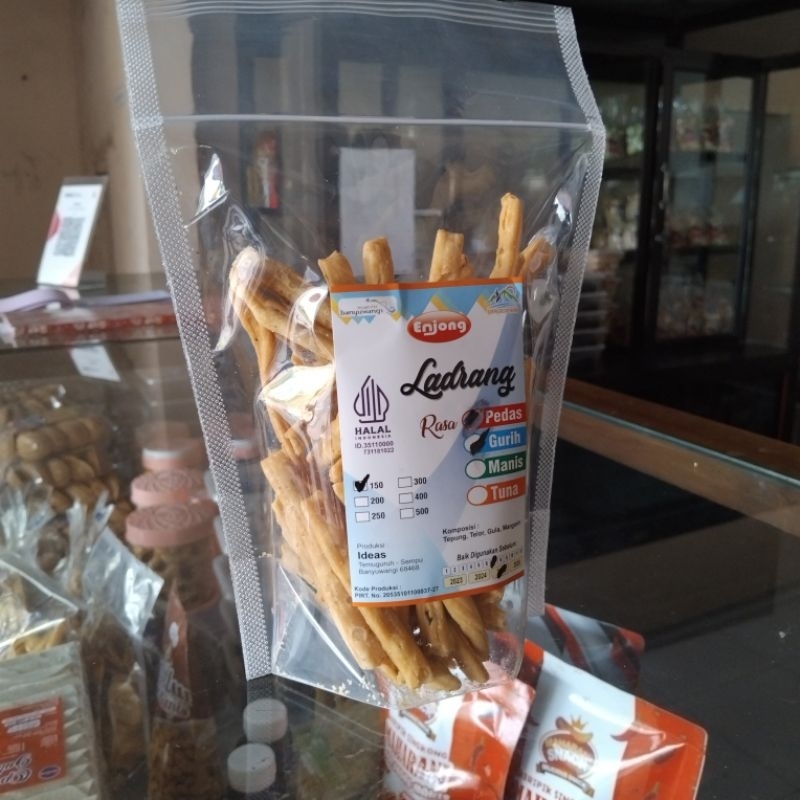 

Keripik Ladrang Enjong Khas Banyuwangi 150gr – Camilan Khas dengan Aneka Rasa: Pedas, Gurih, Manis, dan Tuna, Pilihan Lezat untuk Semua Selera