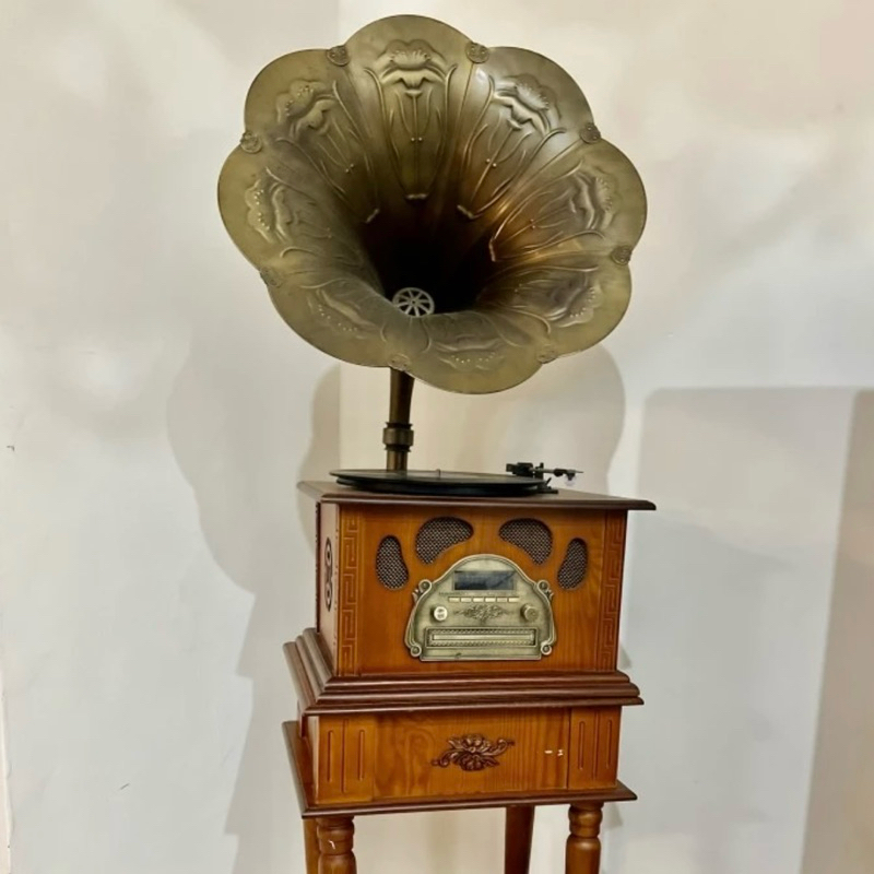 Vintage Turntable with CD Player Jadul Piringan Hitam