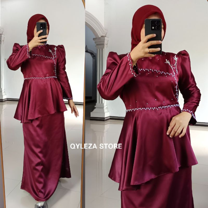 Levana dress satin semi duyung dress bridesmaid dress seragam dress pesta gamis satin