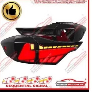 stoplamp all new rush smoke led sequential/stop lamp rush/stoplamp rush running welcome led/lampu st