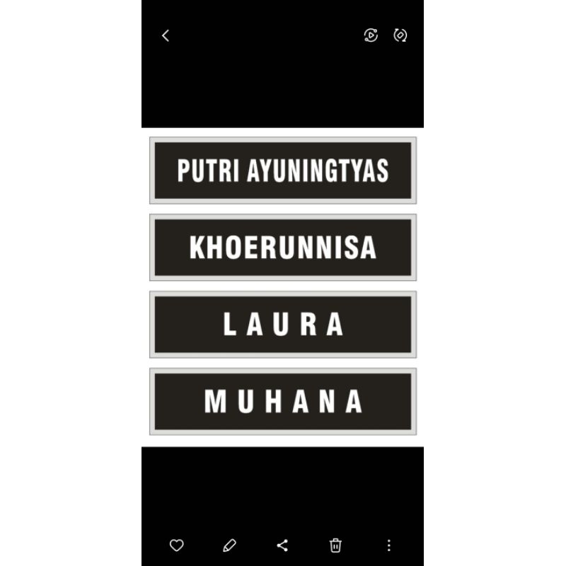 

Name tage papan nama akrilik, request nama chat admin