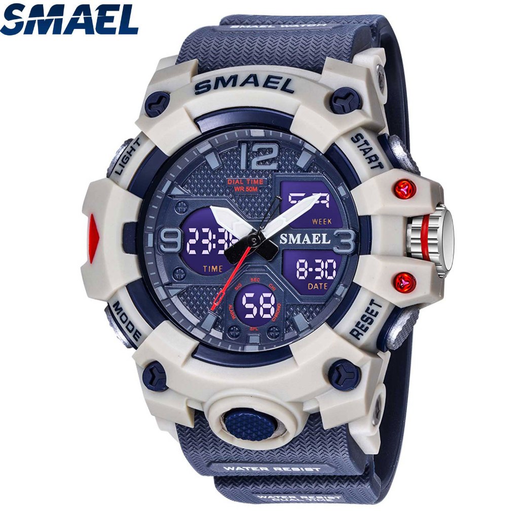 SMAEL 8008 Jam Tangan Pria Unik dan Keren, Jam Tangan Analog, Jam Tangan Pria SMAEL, Jam Tangan Digi