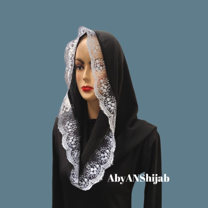 HIJAB MENTER / KERUDUNG HIJAB INSTAN YENI WAHID / HIJAB HOODIE RENDA TILE