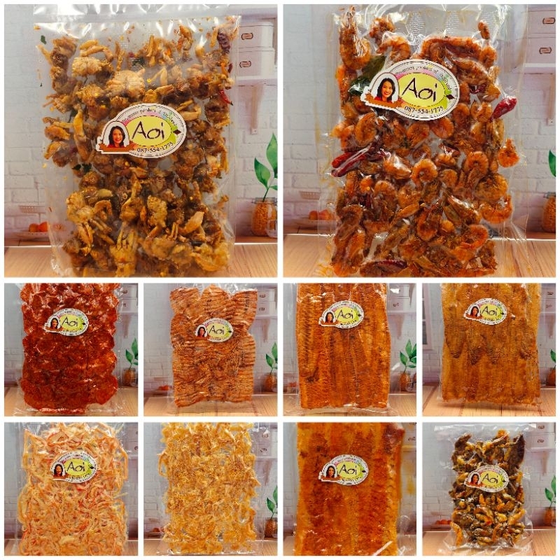 Ready Stock Sotong kering / Juhi bakar / squid pedas / Baby crab tomyam Aoi Bangkok