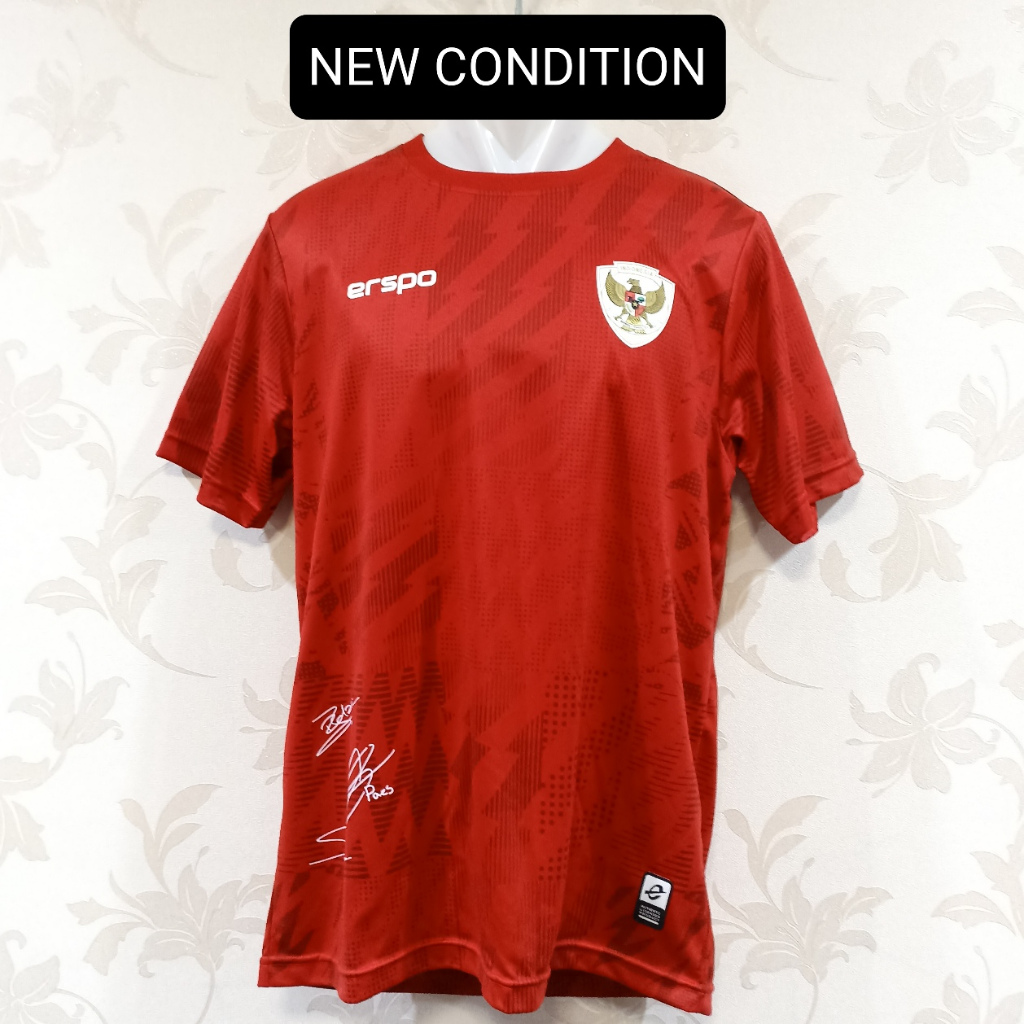 Baju Kaos Jersey Erspo Tim Nasional Timnas Indonesia Signed Tanda Tangan Pemain Sepakbola Jay Idzes