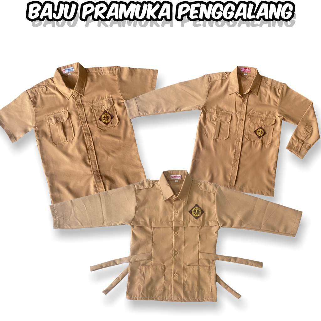 Seragam atasan Pramuka penggalang SMP DAN SMA LAKI PEREMPUAN