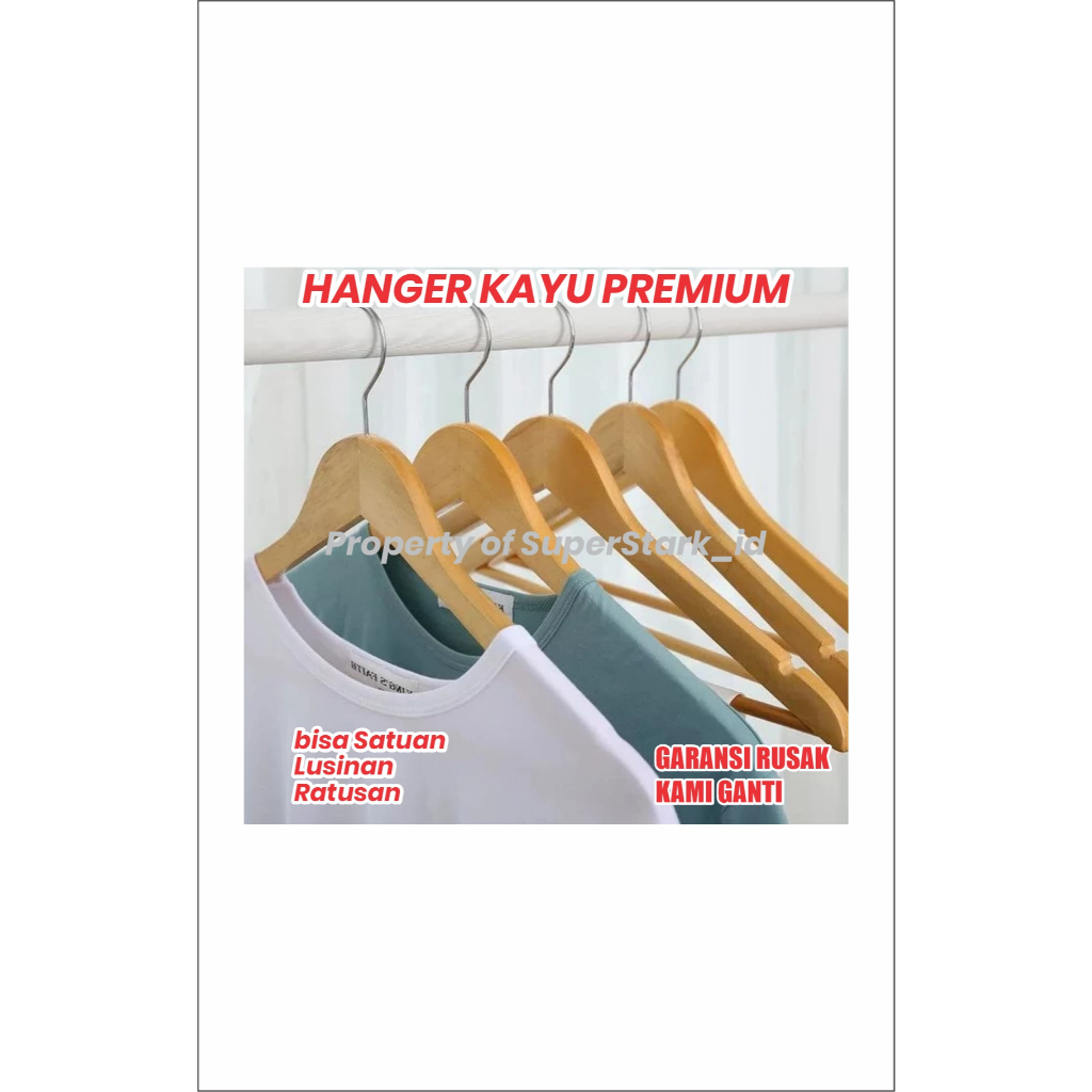 HANGER KAYU / GANTUNGAN BAJU AESTHETIC