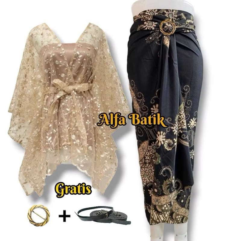 AZKA FASHION MAKASSAR. ONE SET OUTER KONDANGAN | outer kebaya Brokat set Rok | Baju pesta Wisuda