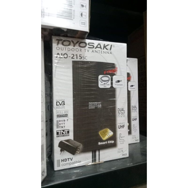 antena digital toyosaki AIO 215 SC indoor outdoor / ANTENA DIGITAL TOYOSAKI + ADAPTOR BOSTER