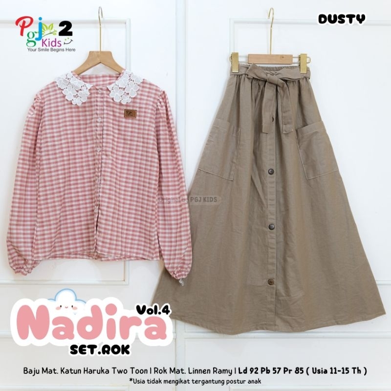 (LFS) Davina • Nadira • Hanin set teen kids by PGJ // Setelan rok remaja