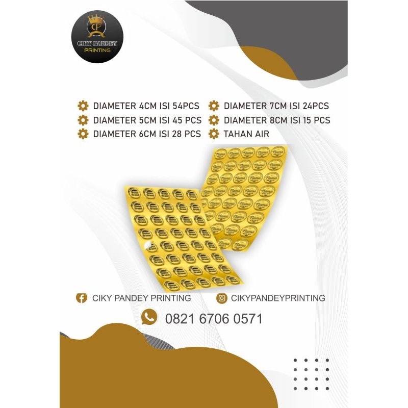 

stiker label gold / stiker label / stiker murah / cetak stiker