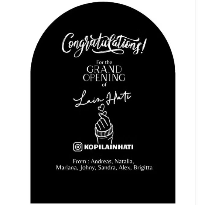 

Cutting Sticker Akrilik Kubah Papan Ucapan Grand Opening Selamat