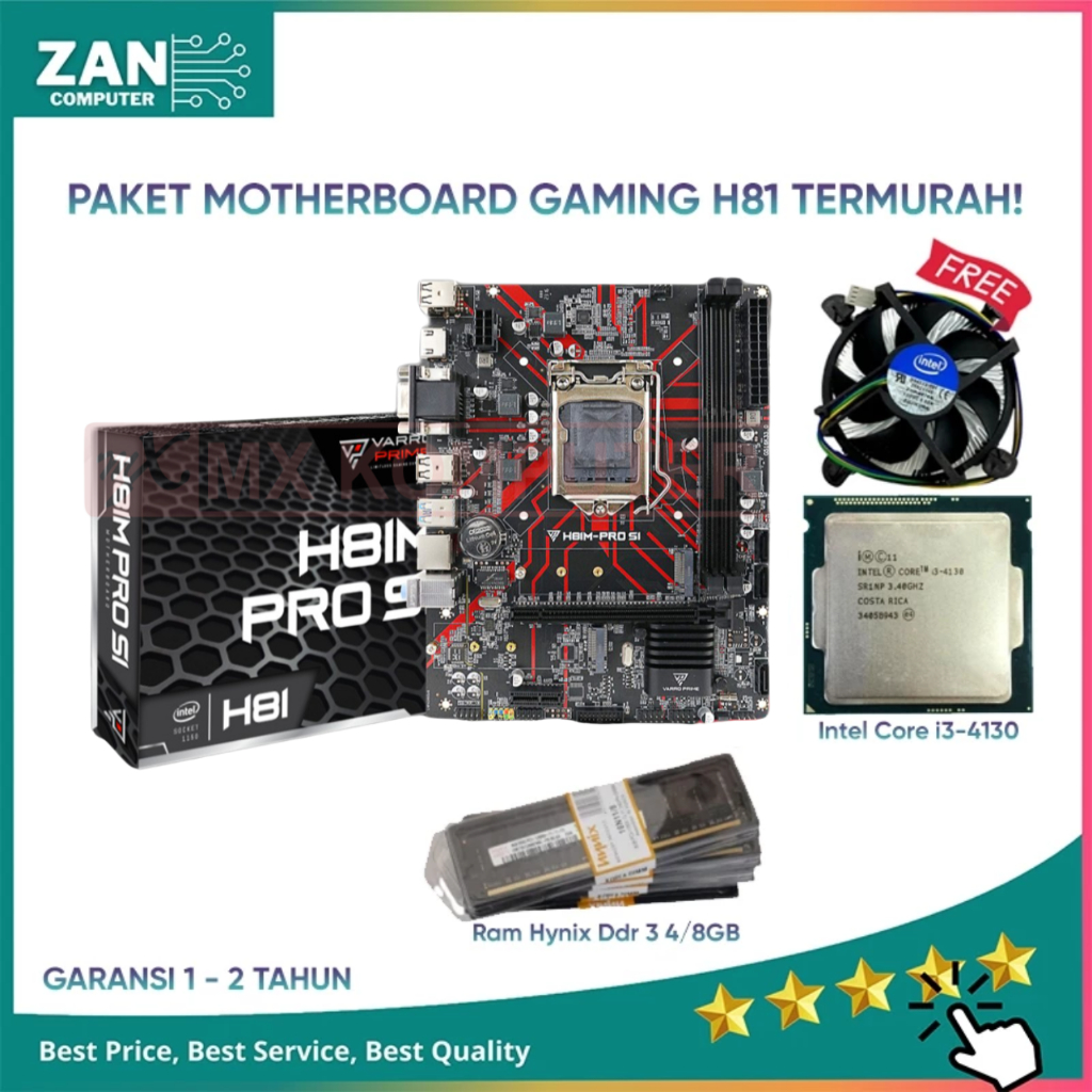 Terlaris Paket Pc Gaming Fullset Motherboard Varro H81 Pro S1 Lga 1150 - Mainboard H81 Varro Chipset