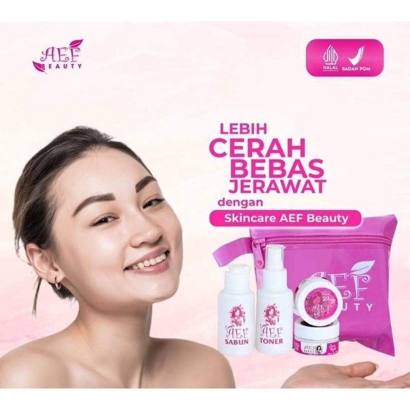 SEPAKET PERAWATAN WAJAH + SERUMGLOWING AEF ORI