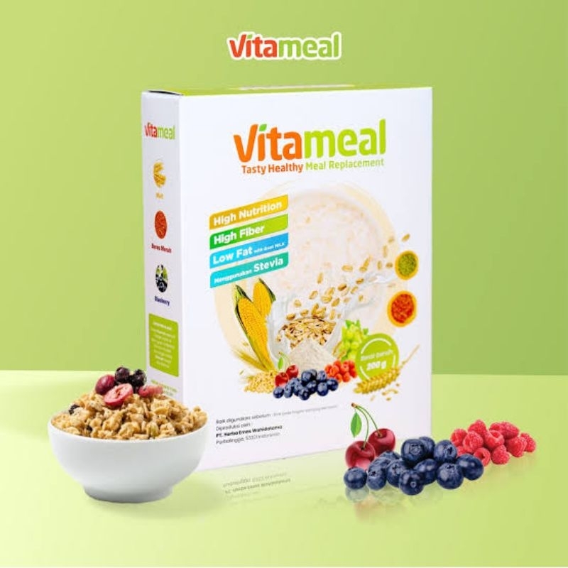 

Promo 1 Box Vitameal Original Sereal Sehat Mencegah Diabetes Kolesterol dan Turunkan Gula Darah Cocok Untuk Diet