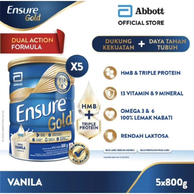 

Ensure Gold Vanila 800gr X 5 pcs Exp 2027