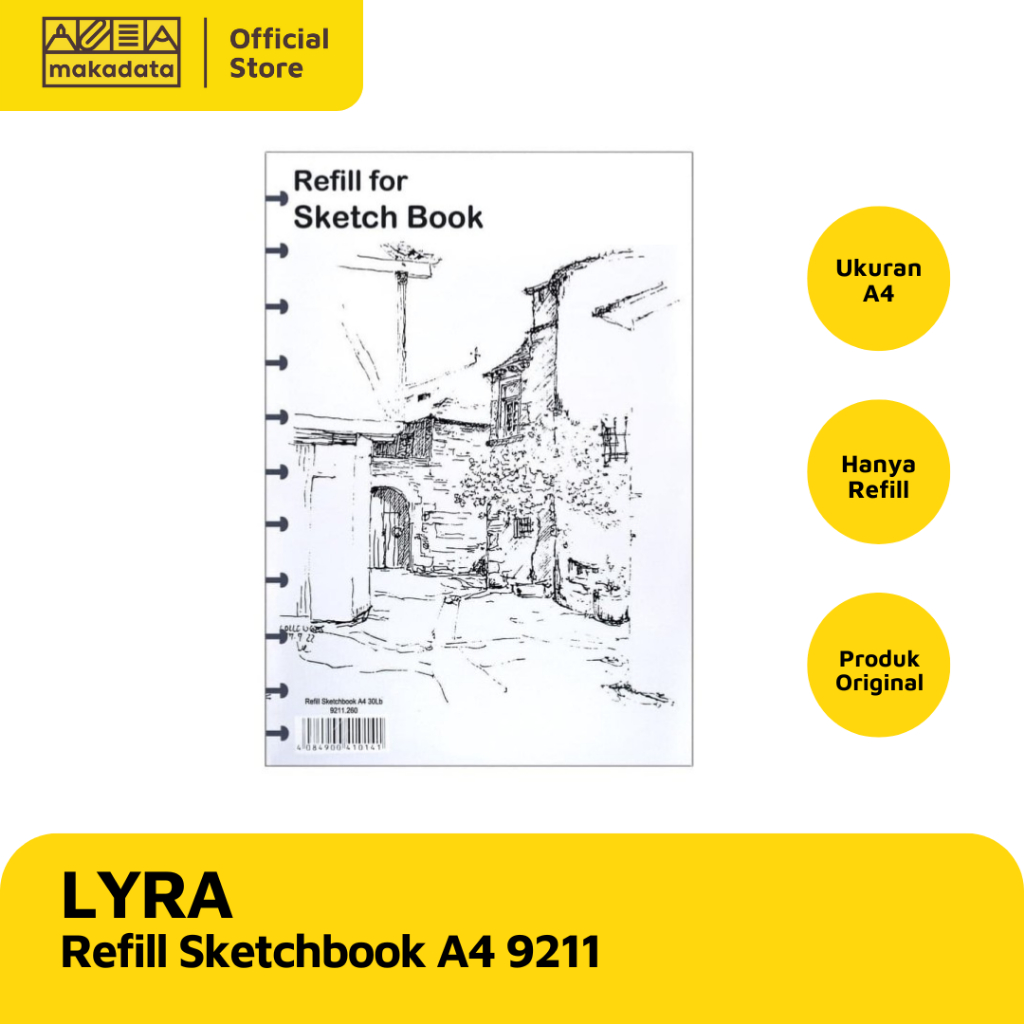 

REFILL SKETCH BOOK / BUKU MENGGAMBAR / BUKU SKETSA LYRA A4 9211 MURAH