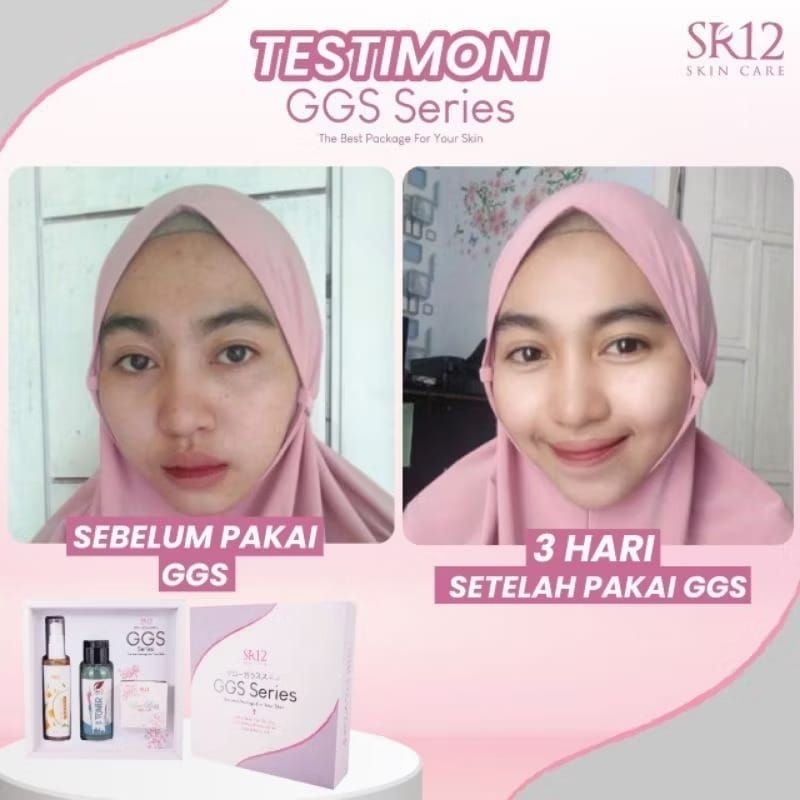 glow glass skincare gell SR12 pemutih wajah herbal original