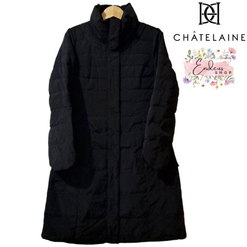JAKET BULU ANGSA CEWEK BY CHATELAINE SIZE S TO M WARNA HITAM