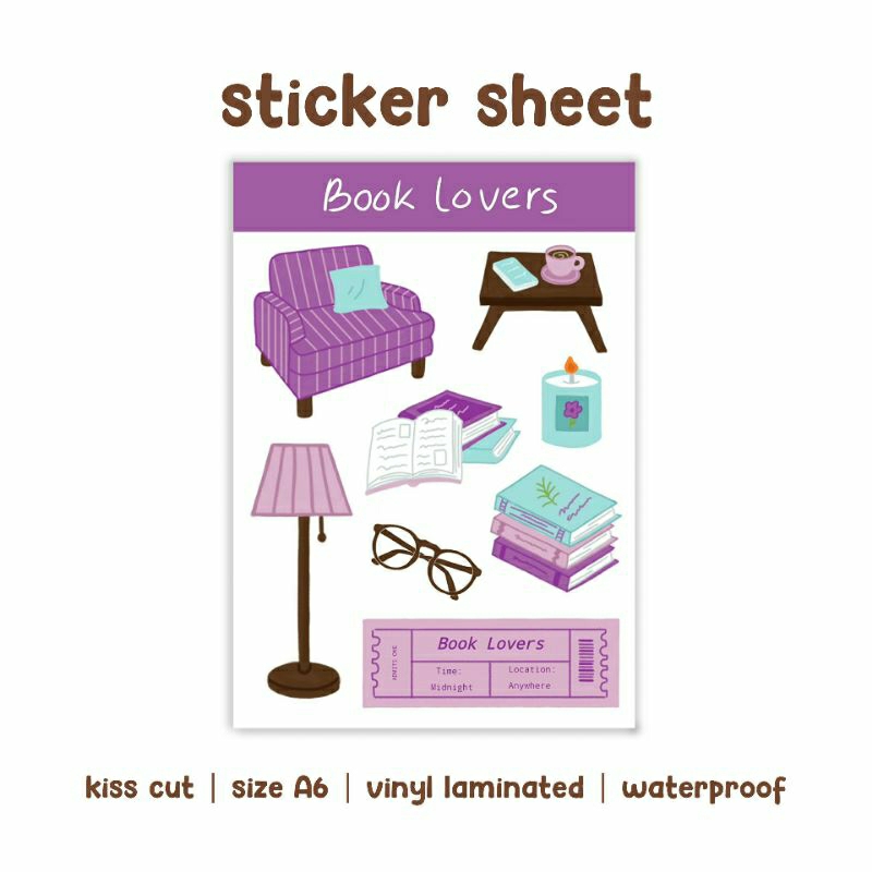 

Sticker Sheet A6 (Book Lovers)