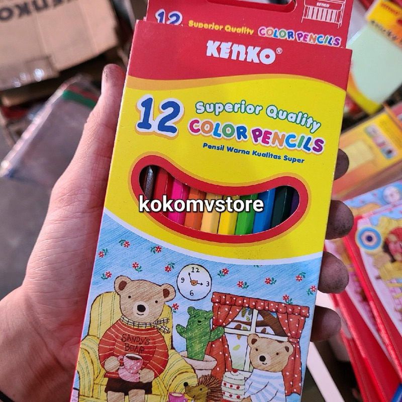 

pensil warna 12f / 24f sandy bear kenko