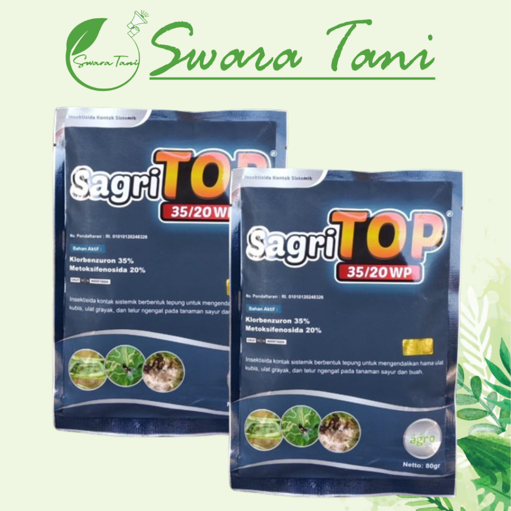 INSEKTISIDA SAGRI TOP 80 GR PEMBASMI HAMA ULAT GRAYAK (Beli 2 Bonus Kaos)