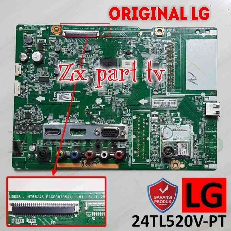 MB MAINBOARD MOTHERBOT MESIN TV LG 24TL520V