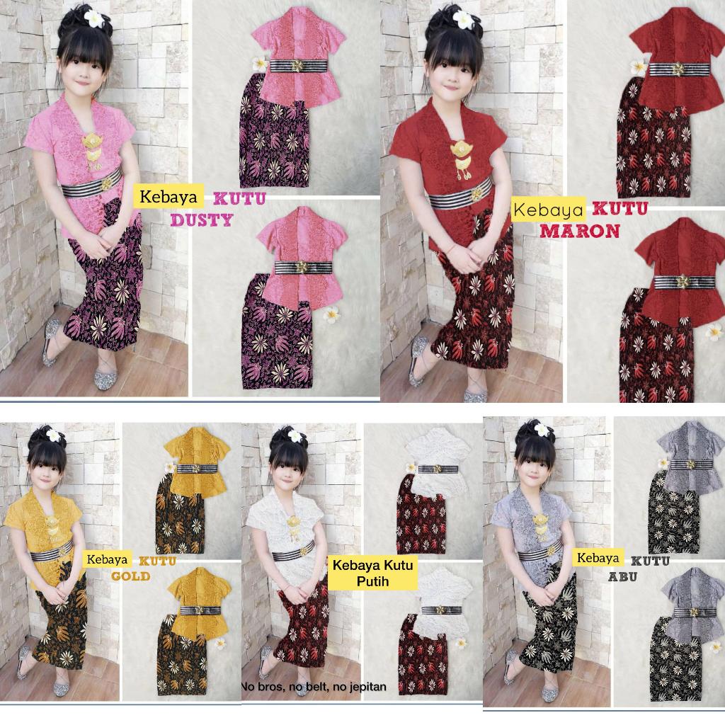 Setelan Anak Perempuan Batik Kutubaru Kebaya Set Anak TK SD SMP KB PAUD Tanggung Baju Kebaya Anak Ce