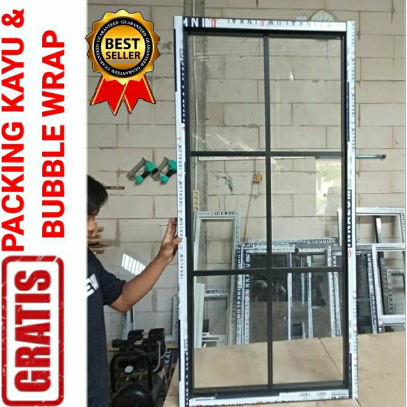 JENDELA KACA MATI ORNAMEN ALUMINIUM 40x120/40x150/50x150