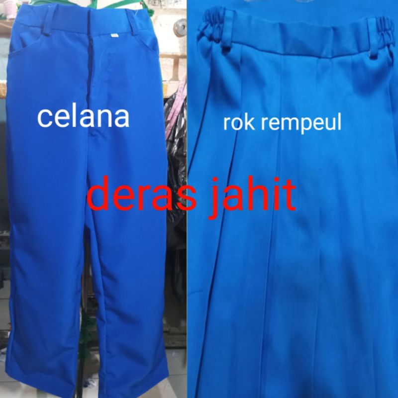 seragam sekolah TK biru putih nasional