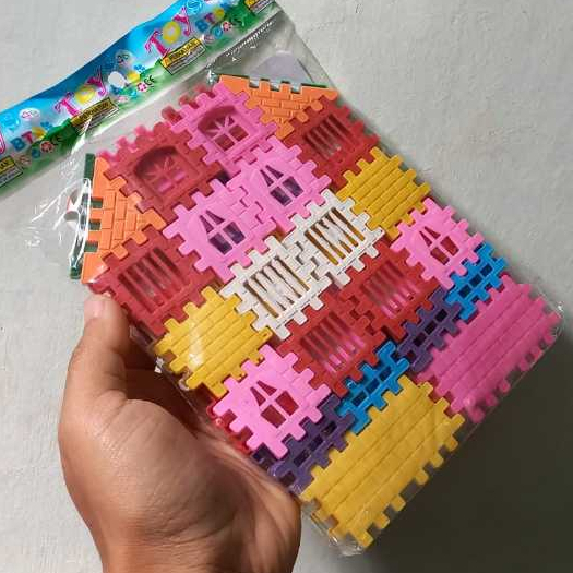 Mainan Bongkar Pasang Funny Block Rumah Funny Block Lempengan Toys