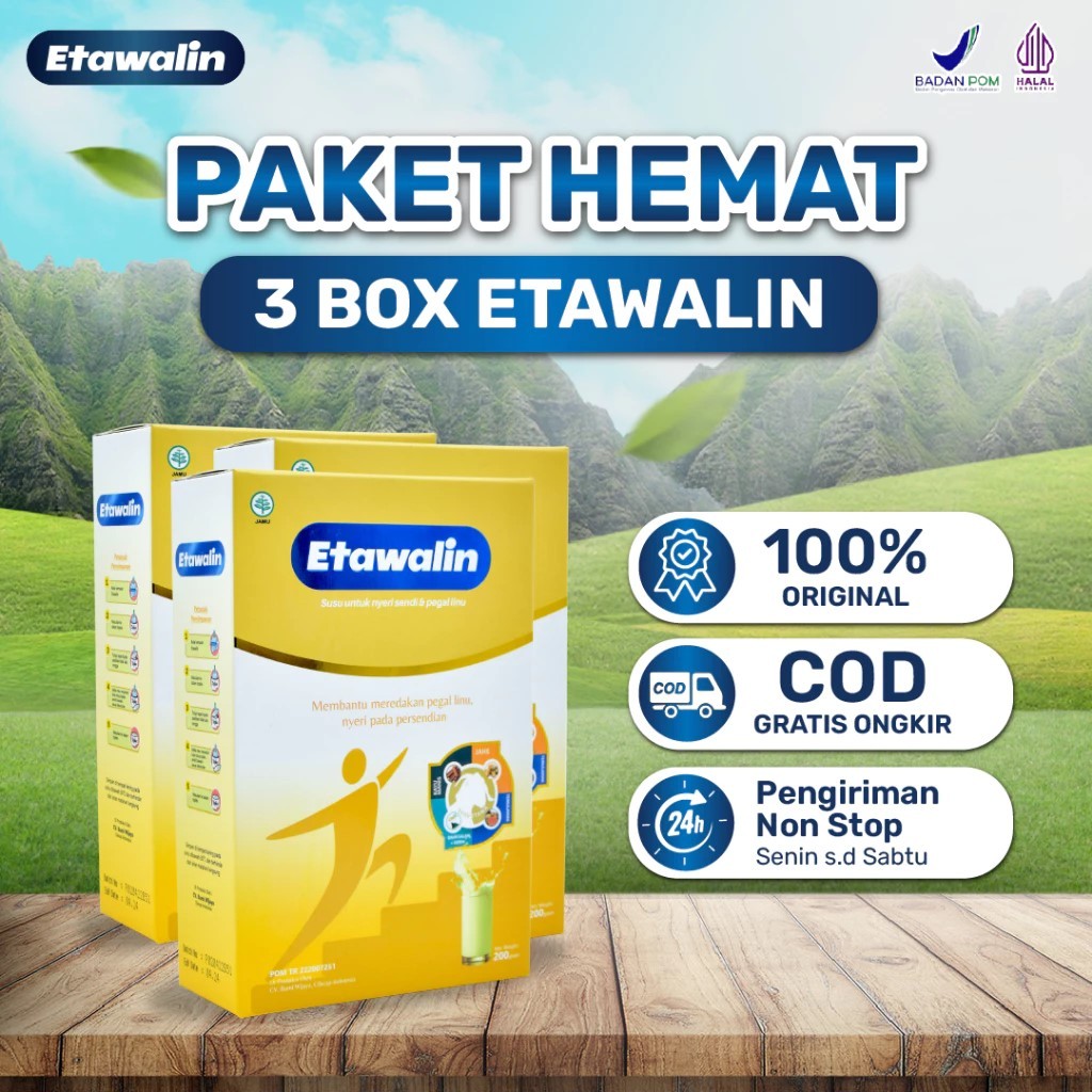 

TERMURAH!!! Etawalin 3 Box - Susu Kambing Etawalin Asli Original 100% Atasi Nyeri Sendi Dan Tulang