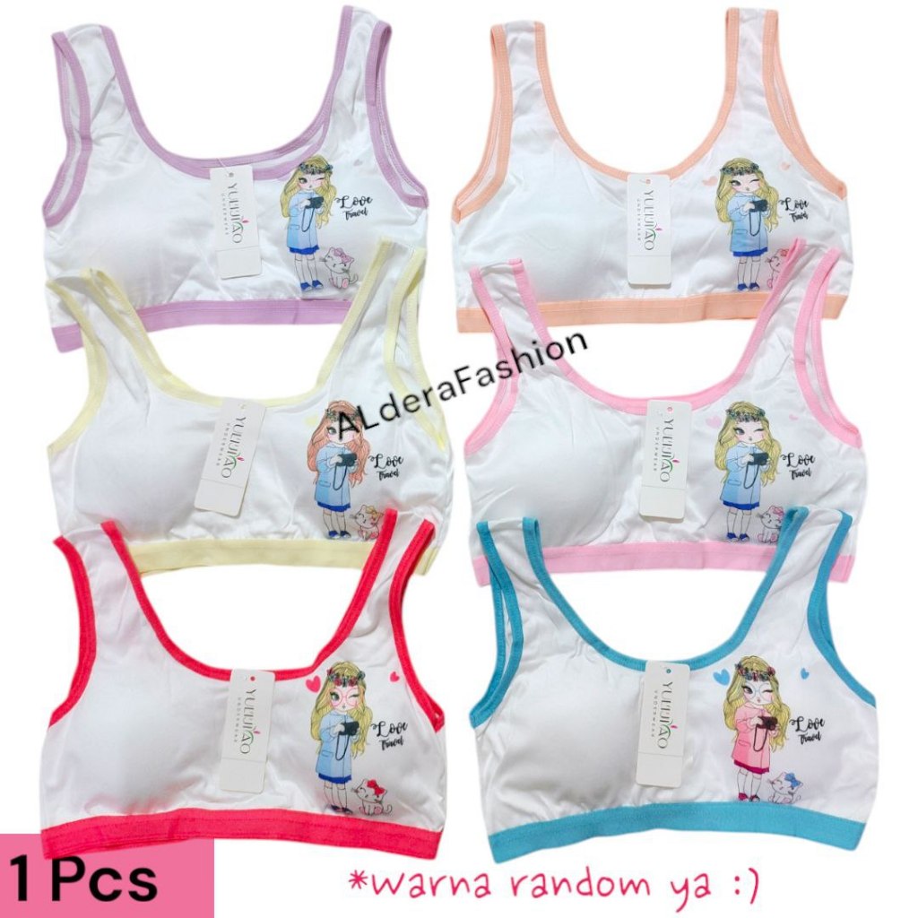 (1 PCS) Bra Anak Remaja Banyak Motif Young Curves Bra ABG Perempuan Miniset Remaja Busa Tali Besar &