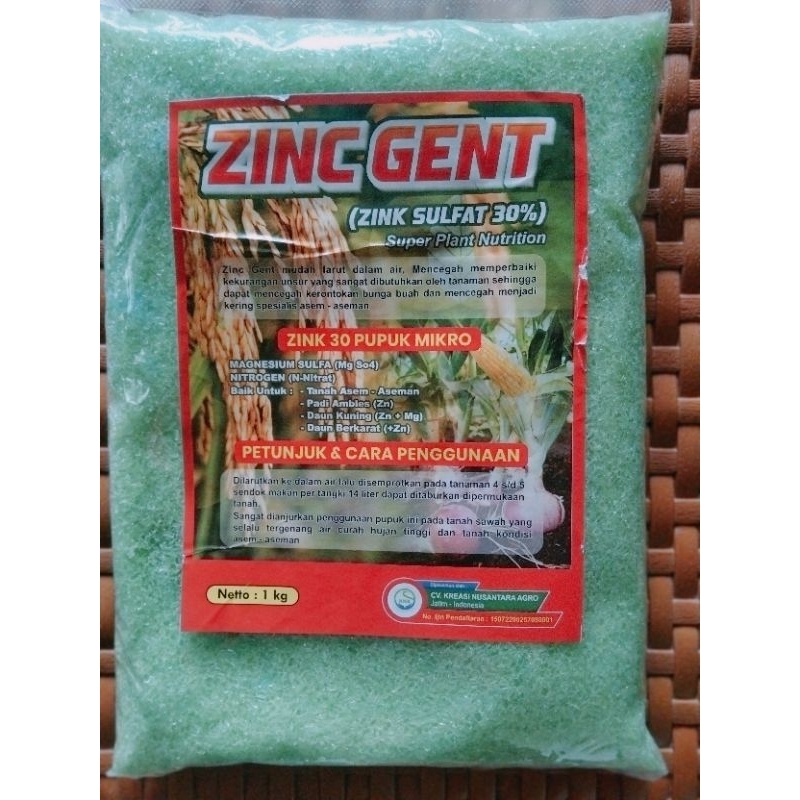 Pupuk Mikro ZINK SULFAT 30% 1kg