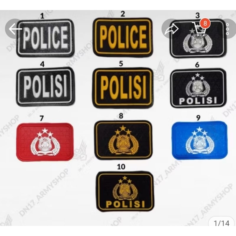 patch rubber logo polisi