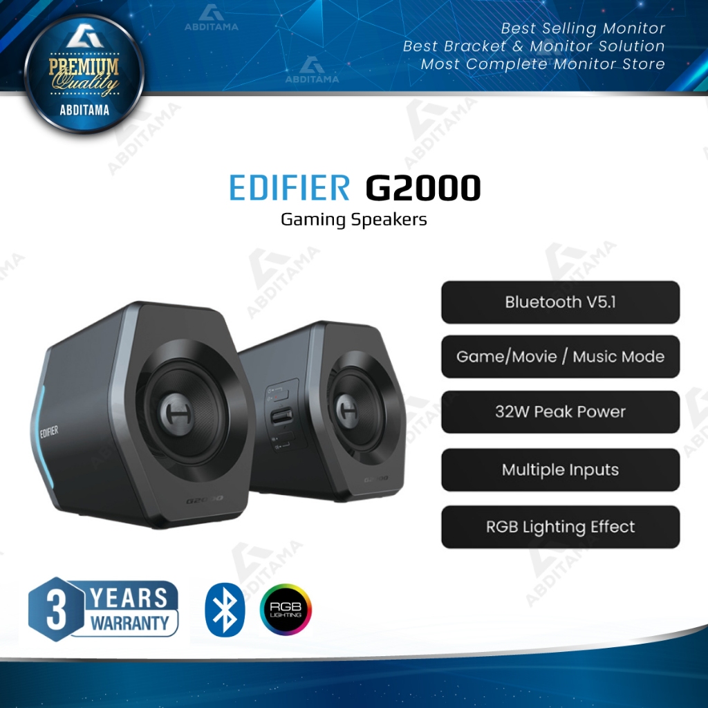 EDIFIER HECATE G2000 Gaming Speaker 2.0 32W BT5.1 USB AUX RGB Desktop