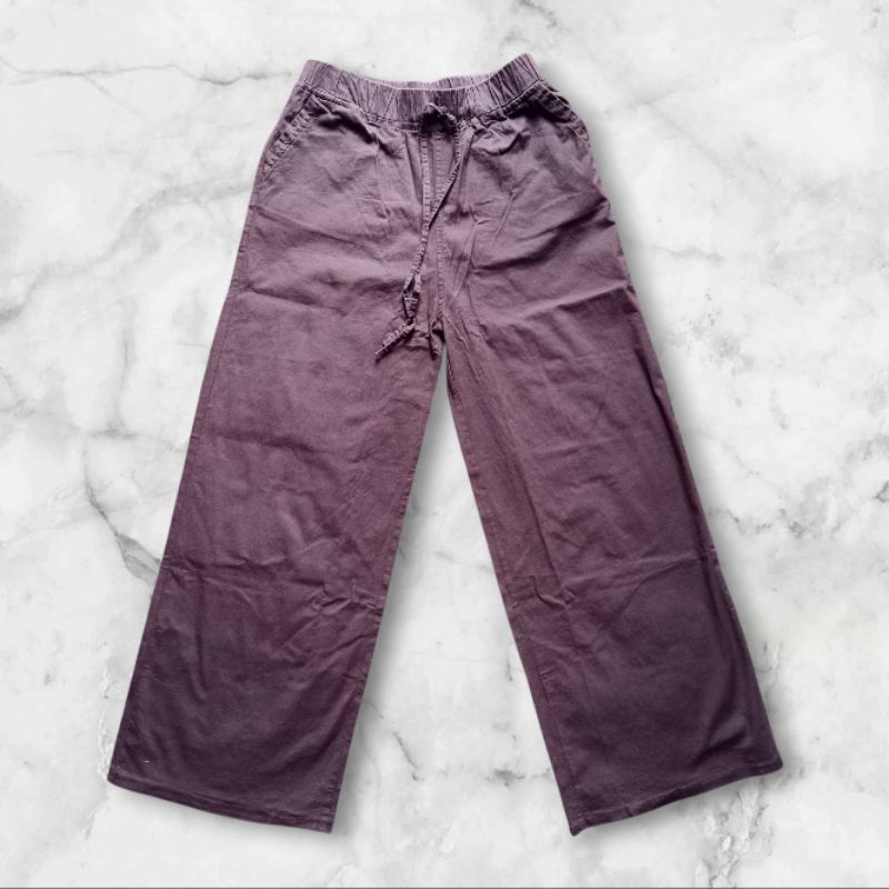 [Preloved] Celana Kulot Wanita | Celana Kulot Scuba | Celana Panjang Wanita | Celana Kulot Cokelat T